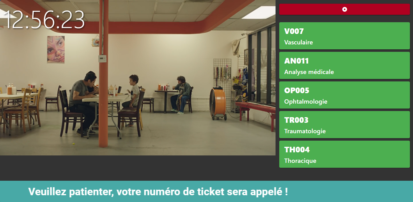 Aperçu du projet File d'attente des patients